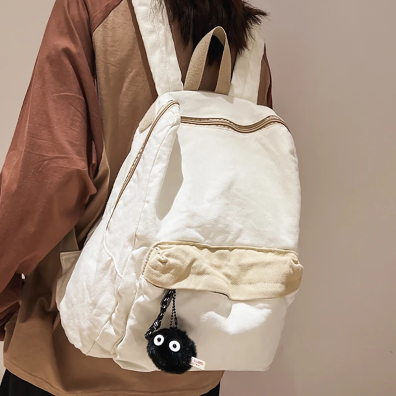 

Холщовые студенческие рюкзаки для девочек-подростков, Модный женский рюкзак для ноутбука, милый дорожный школьный ранец для мальчиков и ко...