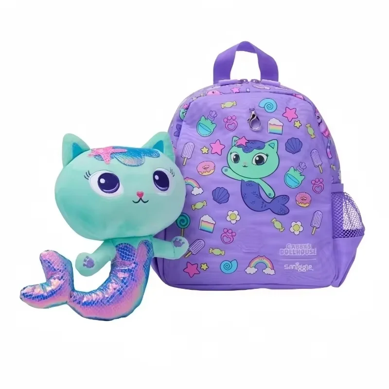 Фото Новый оригинальный австралийский школьный рюкзак Smiggle для девочек, рюкзак на плечо Gabby, сумка для еды, сумки для моделирования, 14-дюймовые новые подарки Semester №4