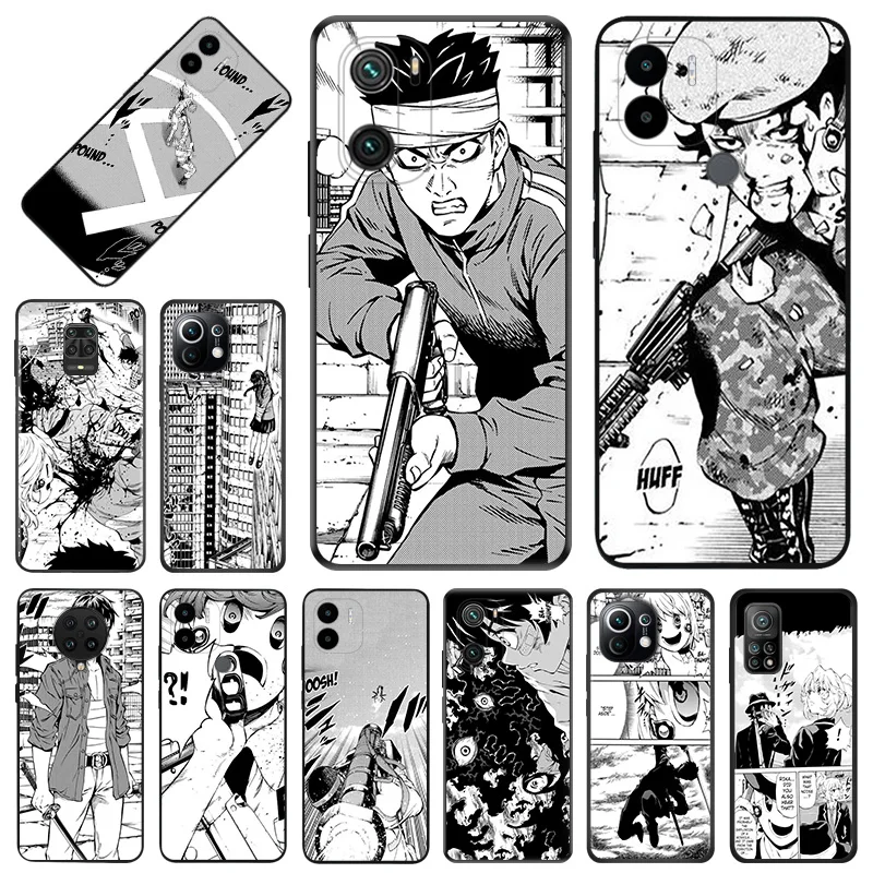 

Черный противоударный чехол с высокой талией вторжения манга для Xiaomi Mi 11 10 Note10 A2 10T 8 Lite 5G 11T 11i 9T CC9 Pro 9, мягкий чехол