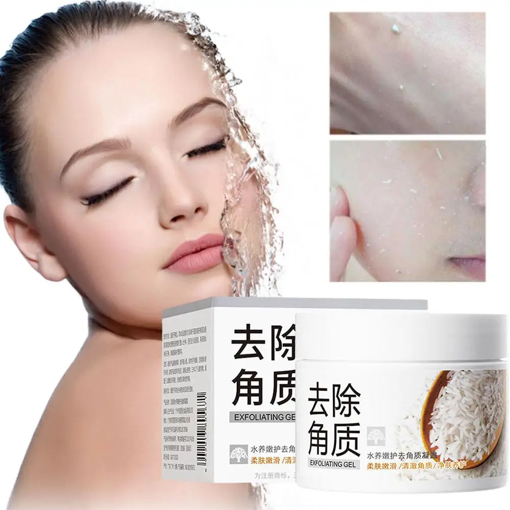 

140g White Rice Face Exfoliating Cream Moisturizing Hydrating Nourishing Skin Beauty Care Facial Scrub Face Cream For Women H7N3