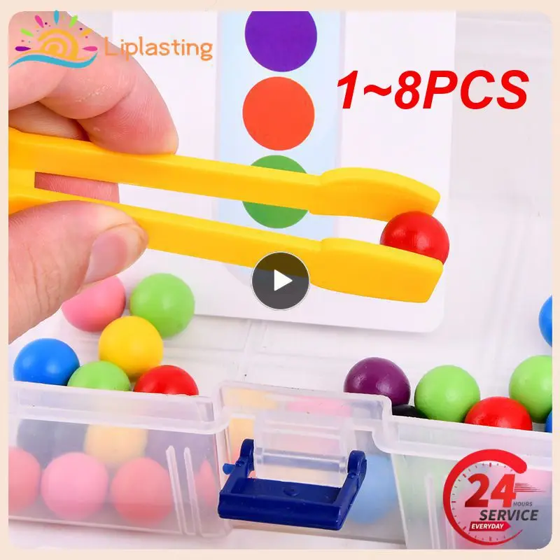 

1~8PCS Clip beads test tube toy children logic concentration fine motor training game Montessori teaching aids educational toy
