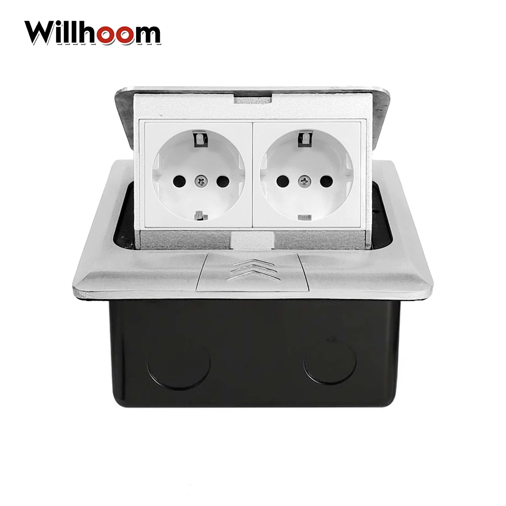 Стандарт европейского стандарта всплывающая напольная розетка металлическая