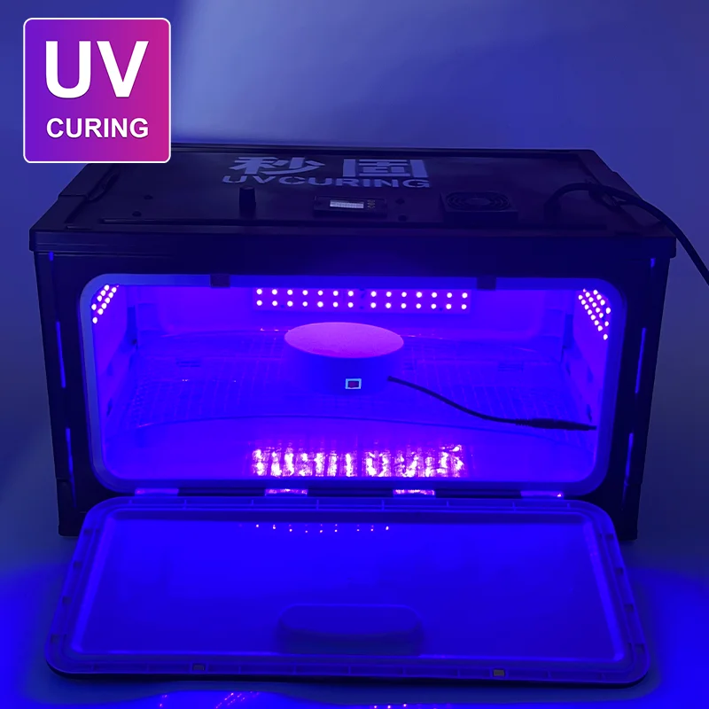 Dimming Timing Led UV GEL Curing Lamp 3D Printer Ultraviolet Light Box Glue Cure Oil Resin Machine Ink Paint Silk Screen Phone