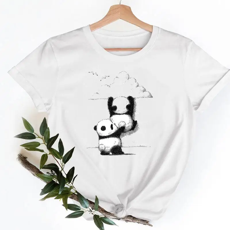 

T-shirts Female Sweet Cute Style 90s Panda Graphic Tee Women Short Sleeve Ladies Fashion Casual Summer Clothing Tshirt Clothes