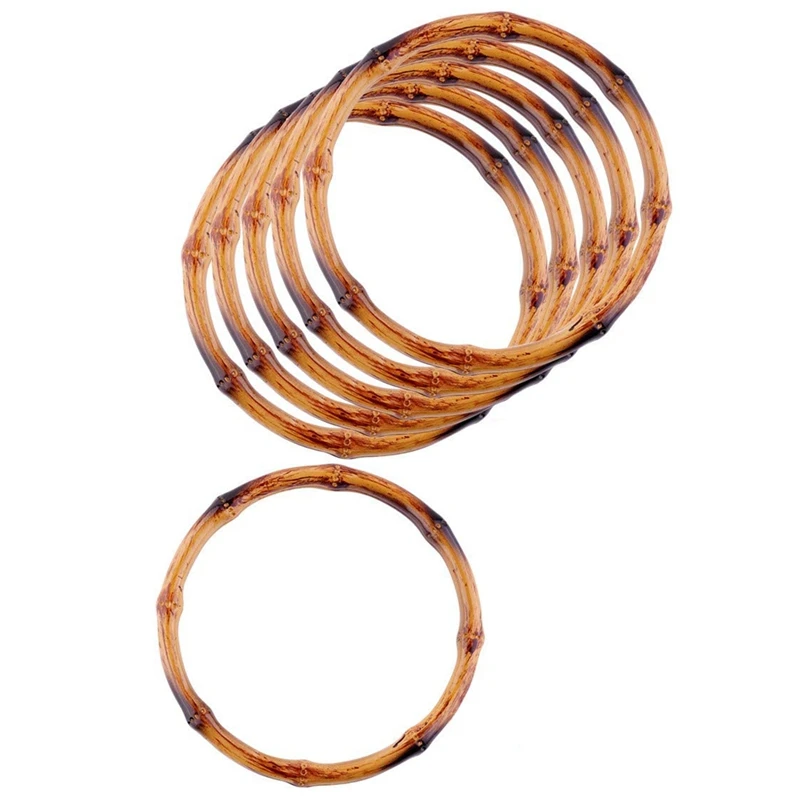 

Round Bamboo Purse Handbag Handles Replacement For Handmade Bag Beach Bag Handbags Straw Bag Purse Handles