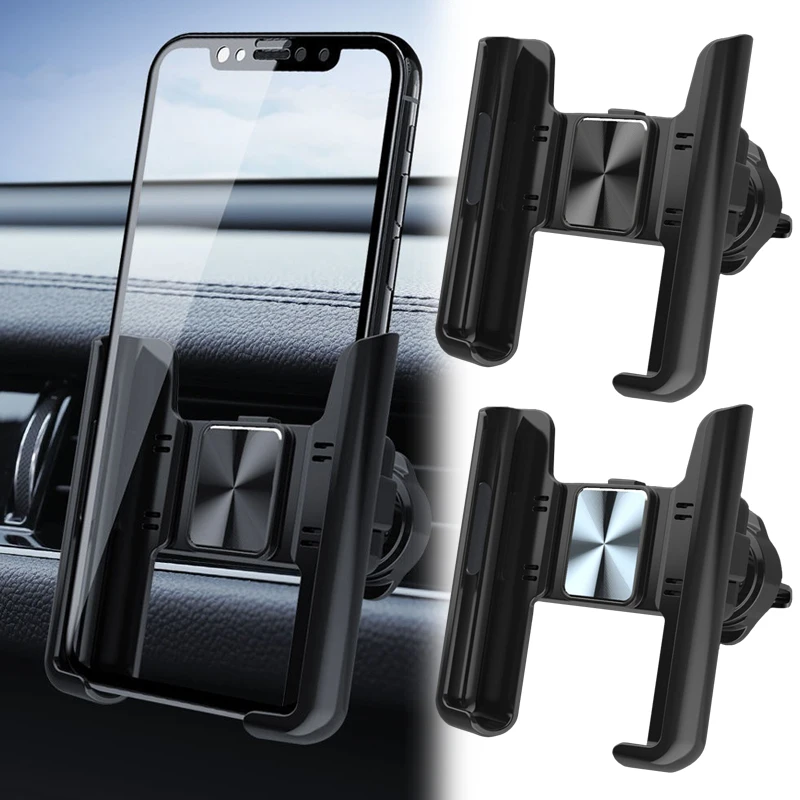 

Universal Car Air Vent Phone Mount Auto 360° Rotatable Gravity Cellphone Holder Stands Bracket Car Aceessories Black Silver 1Pc