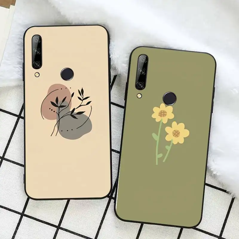 

Morandi Plants Phone Case for Huawei Honor 10 i 8X C 5A 20 9 10 30 lite pro Voew 10 20 V30