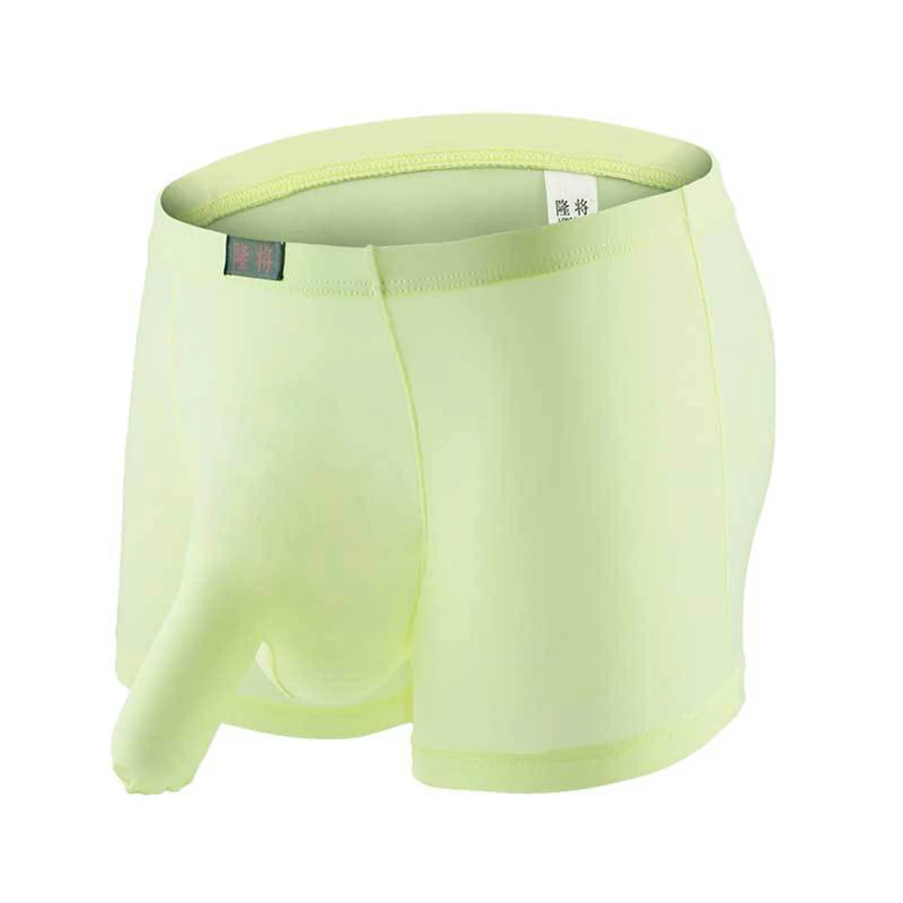 

Men Elephant Nose Boxer Shorts Ice Silk Breathable Sexy Underwear Funny Panties Seamless Elastic Male Boxershorts Gays Knickers