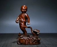 5 chinese folk collection seikos boxwood boy duck statue childlike standing image office ornament town house exorcism