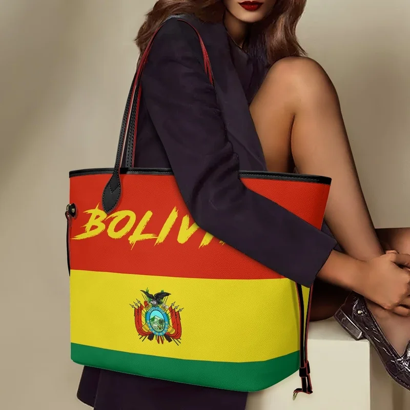 

Twoheartsgirl Fashion Bolivia Flag Printing Female Shoulder Bag Large Capacity Women's Totes Bag Casual Handbags Bolsos Mujer