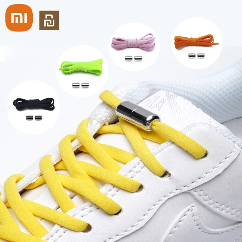 

Xiaomi Elastic Shoelaces Children Adults Semicircle Sports Shoelaces Fast Lazy Metal Shoelaces Youpin Smart Home Life