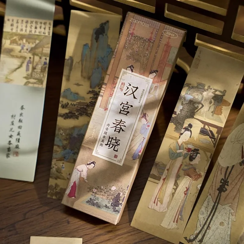 

30 шт./коробка, бумажные закладки для книг в стиле ретро