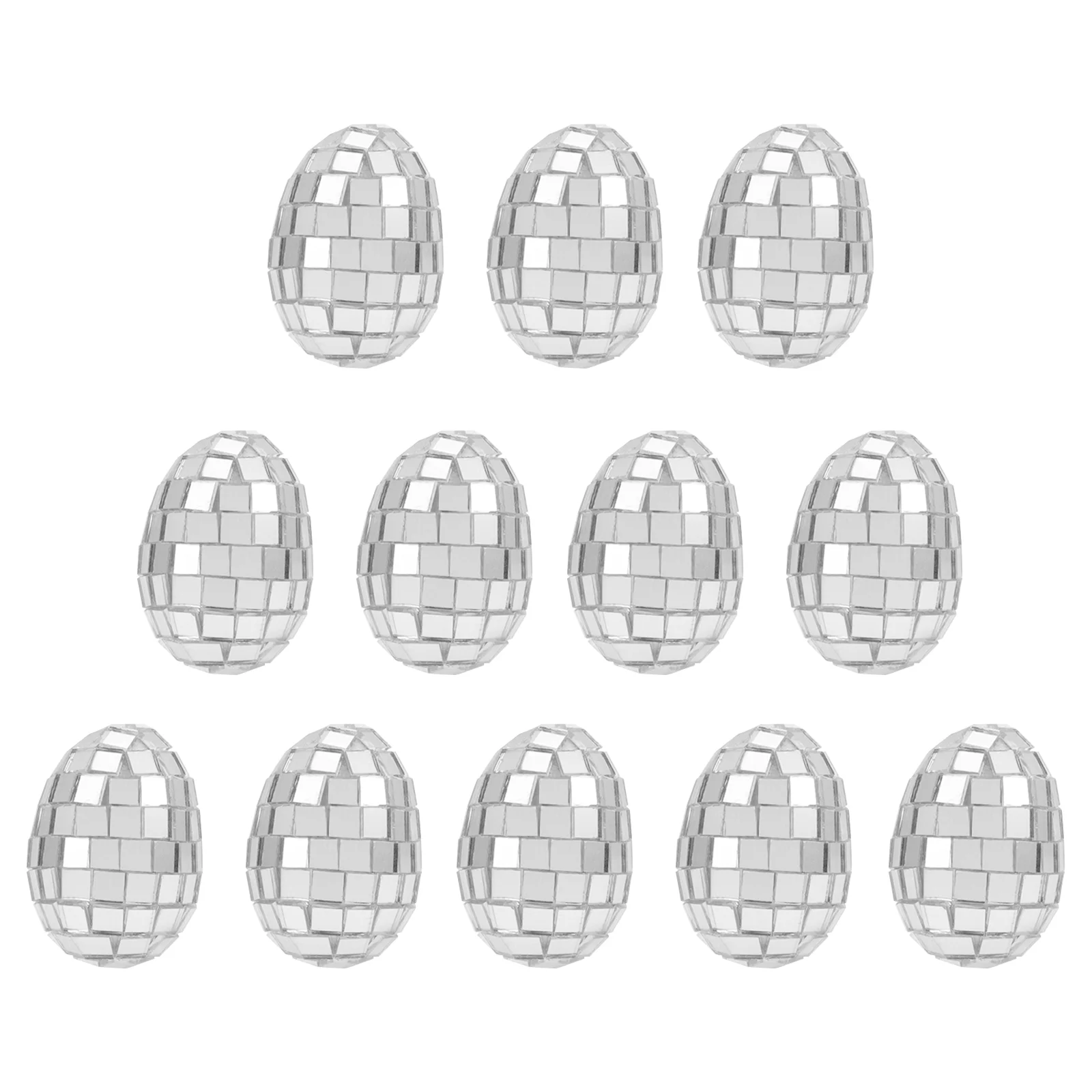 

Disco Eggs Easter Mirror Party Decorations Egg Ornaments Decor Mini Foam Reflective Filler Vase Fake Decorative Favors Glasses