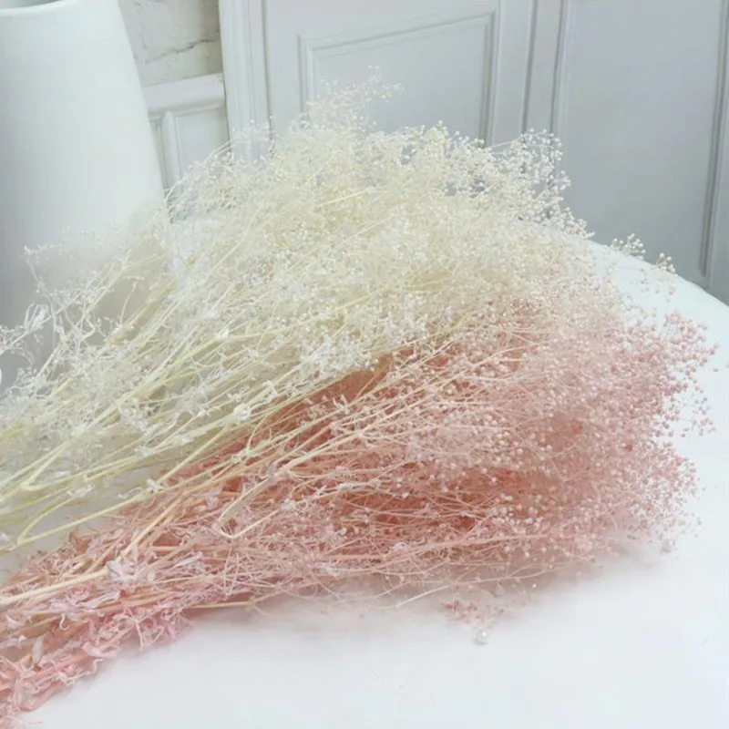 

Babys Breath Bouquet Preserved Dried Flower Babybreath Bouquet,Dry Eternell Flower Gypsophila for Wedding Table Decor Floral DIY