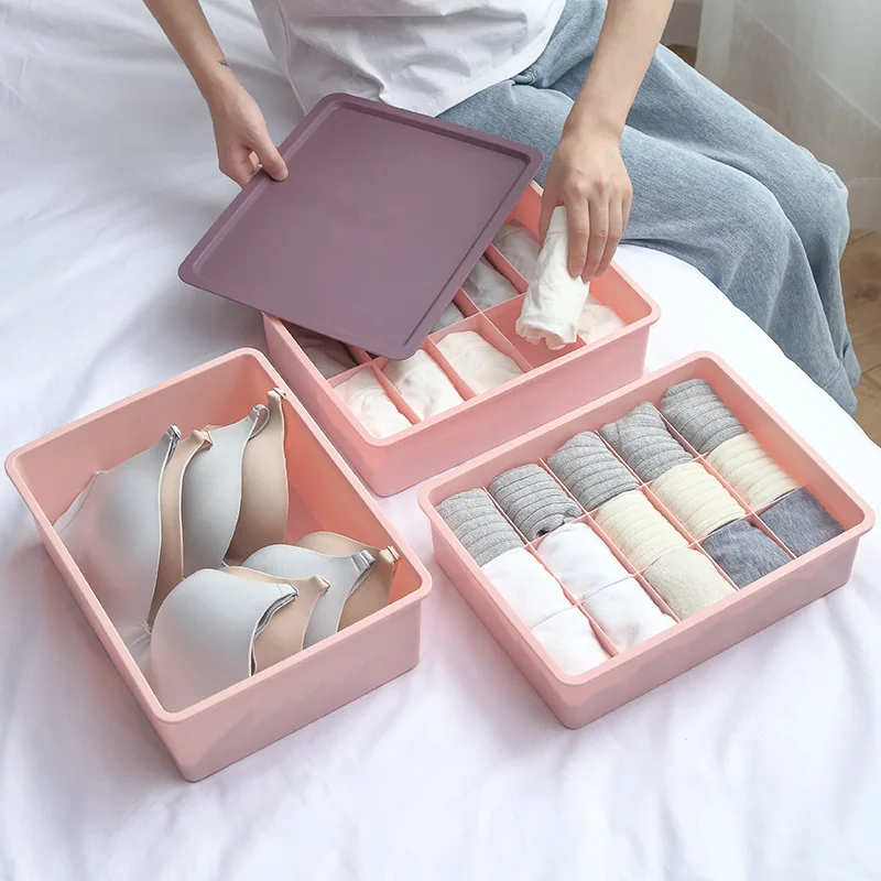 

Bra Storage Box Bedroom Home Storage Clothing Underwear Panty Socks Acrylic Organizer Student Compartment Sundries Storage Box