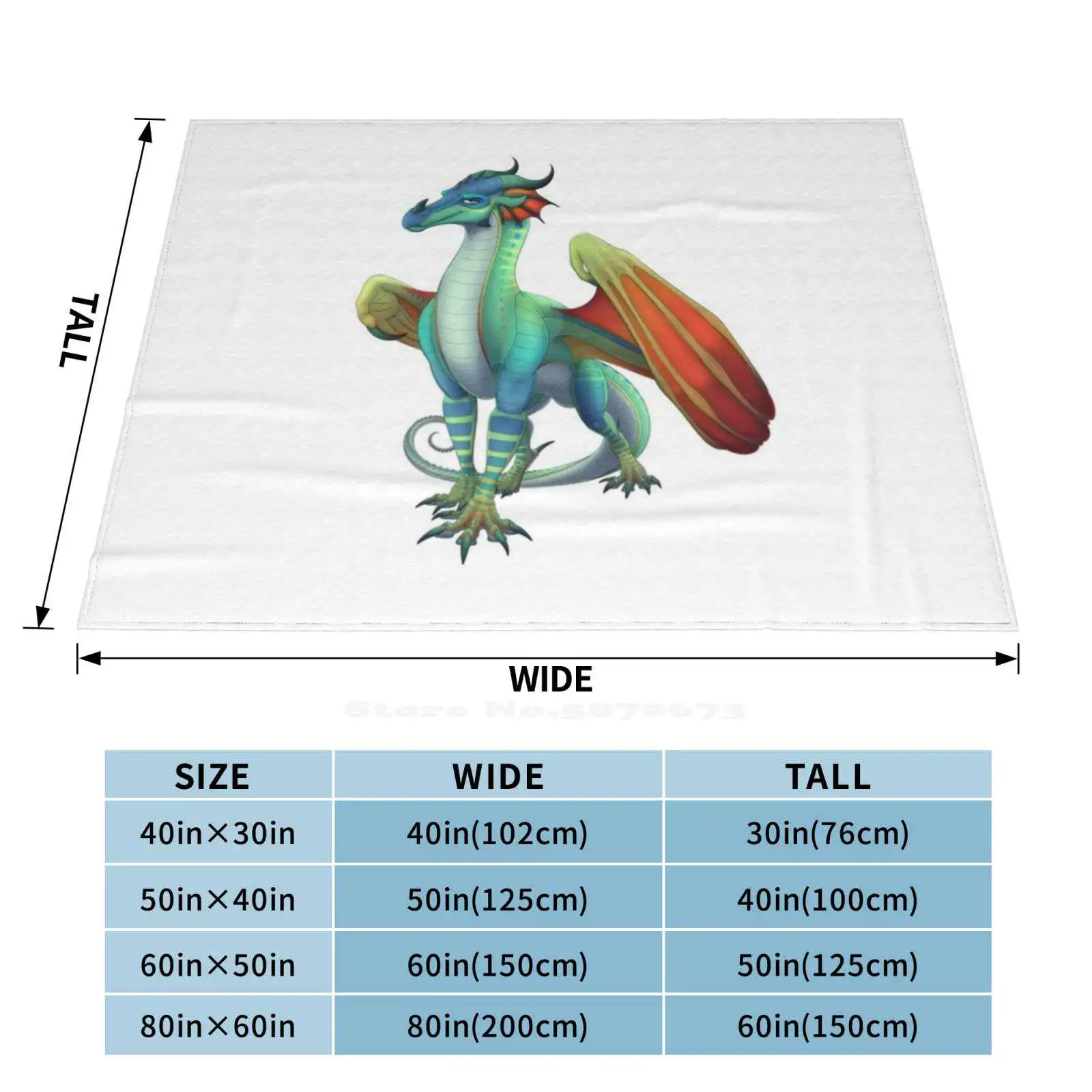 Glory The Rainwing Креативный дизайн Легкое тонкое мягкое фланелевое одеяло Dragon Wings Of Fire