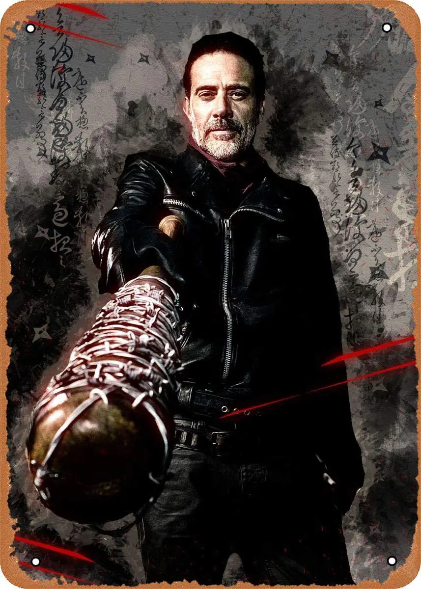 

Коллекция 2021 года, фильмы Negan, ретро металлический жестяной знак, интересные уличные украшения, товары для дома, кофейни, гаража, 12X8 дюймов
