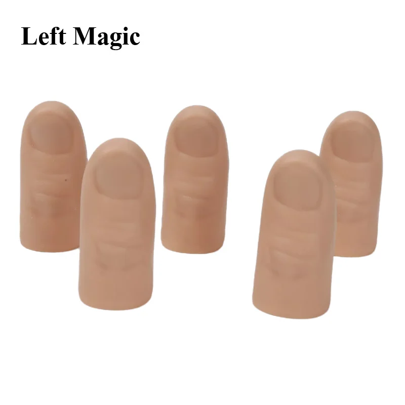 

5pcs PET Thumb Tip Magic Tricks Magician Accessory Close Up Illusions Gimmick Mentalism Prop Fake Thumb Tip Silk Vanish Magia