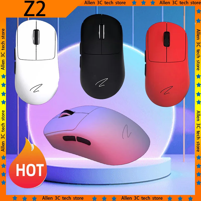 Беспроводная игровая мышь Zaopin Z2 Paw3395 Nordic 52840 4KHz Bluetooth 2 4G