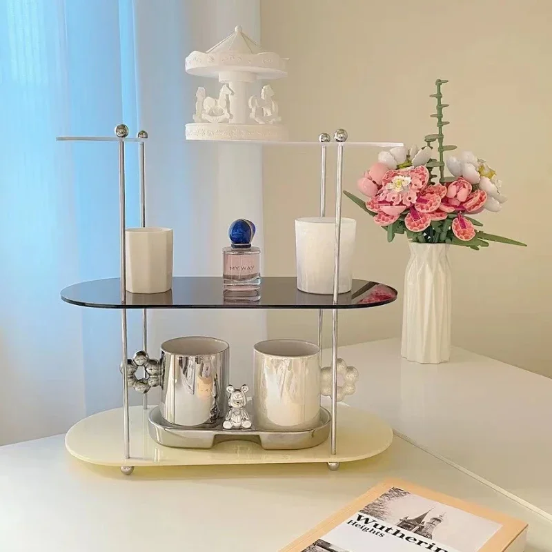 

Acrylic cup holder small red book ins style desktop shelf display shelf cosmetics perfume storage rack