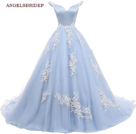 

Off-Shoulder Ball Gown Quinceanera Dresses For 15 Party Fashion Applique Organza Sweet 16 Princess Birthday Gowns