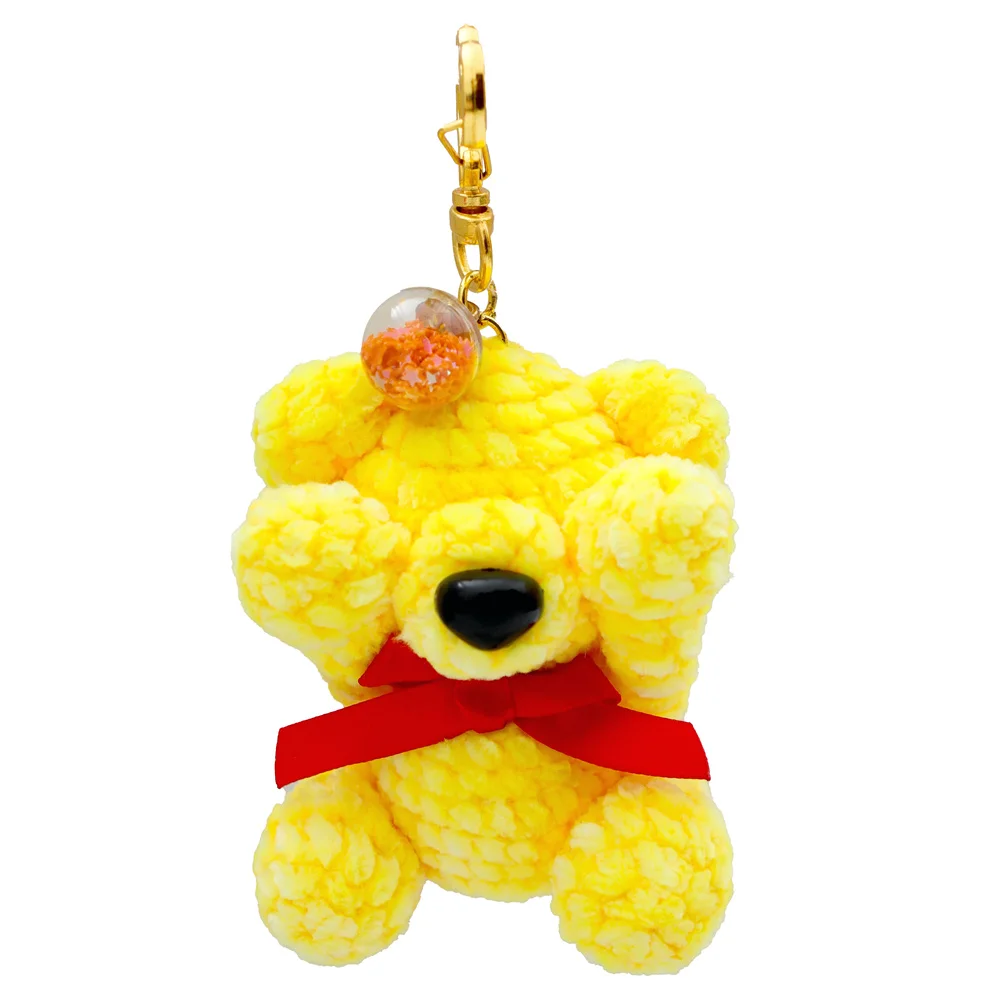 

Car Key Chain Kids Gift Cute Bear Doll Fashion Soft Kawaii Women Plush Toy Bag Charm Keychain For Phone Handbags Accessories Men