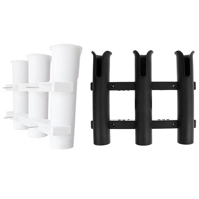 

Fishing Rod Holder Bracket, Tube 3 Rod Rack, Fishing Rod For Boat Kayak Garage Storage Or Truck With Screws Side-Mount