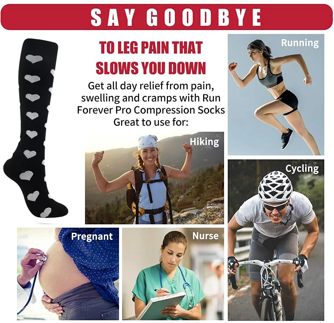 Compression Socks Men Women Prevent Varicose Veins Fit For Rugby Socks Cycling Original Gifts Knee High Run Sport Stockings