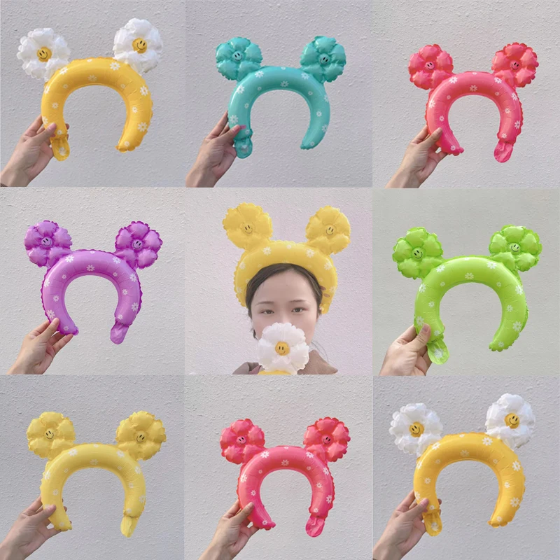 

20pcs daisy Headband Balloon kindergarten children props ballon Baby Shower Kids Toy Happy Birthday Wedding Party Decoration