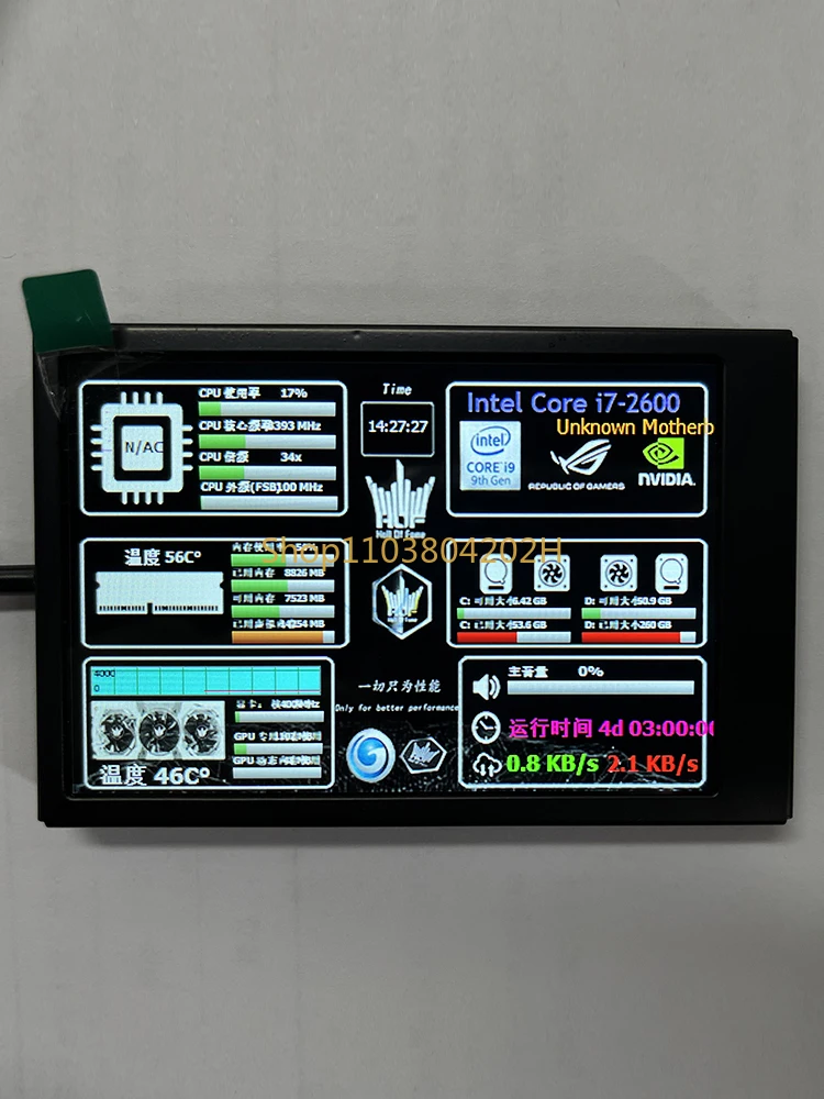 3 5-дюймовый Sub-Screen корпус с прямым подключением USB монитор корпуса состояние