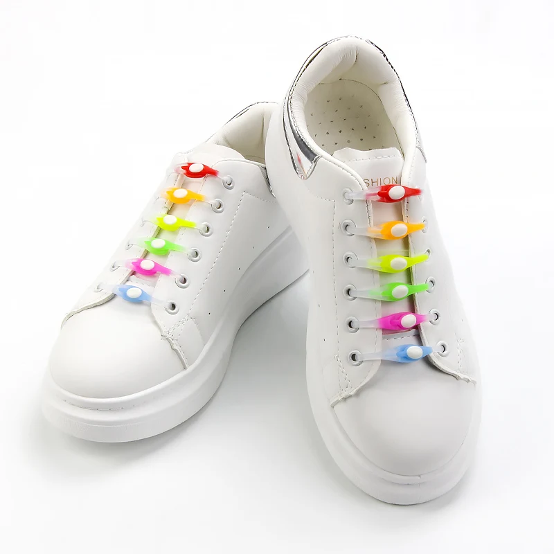 

12 шт./набор, силиконовые шнурки для обуви