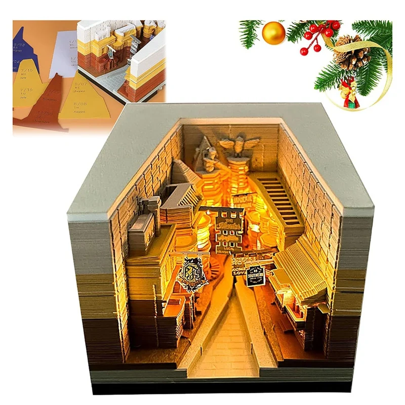 3D-календарь резьба по бумаге со светодиодной подсветкой бумажная подарочное