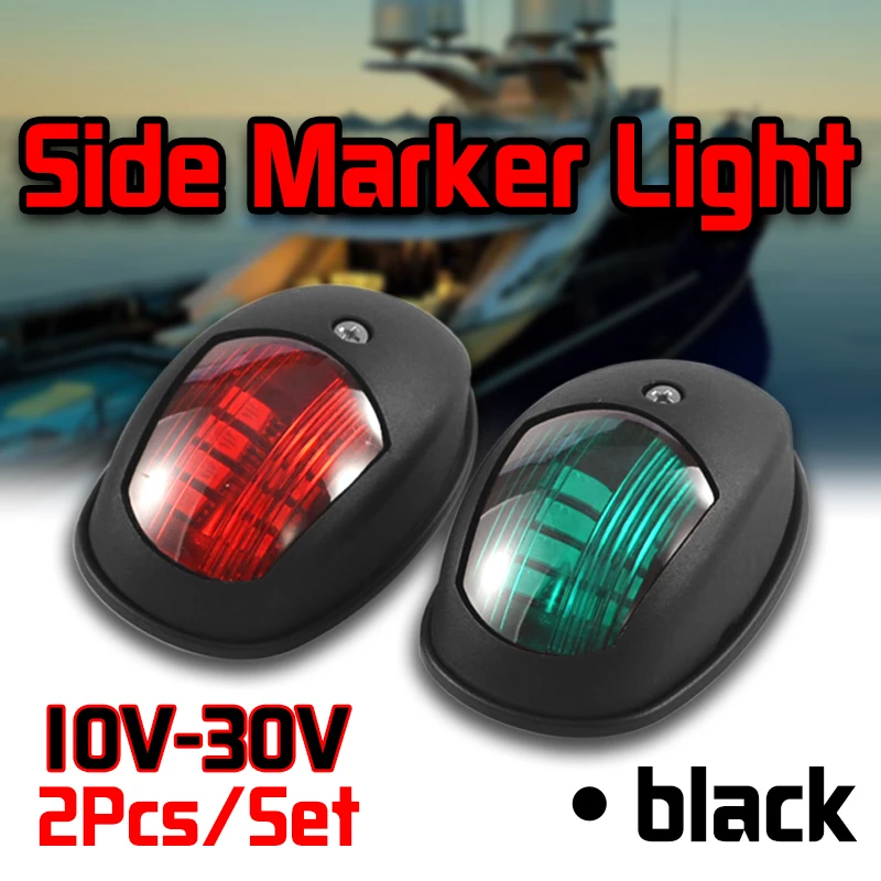 

2Pcs Boat Light LED 12V 24V Navigation Light Waterproof Red Green Marine Light Yacht Sailing Signal Lamp