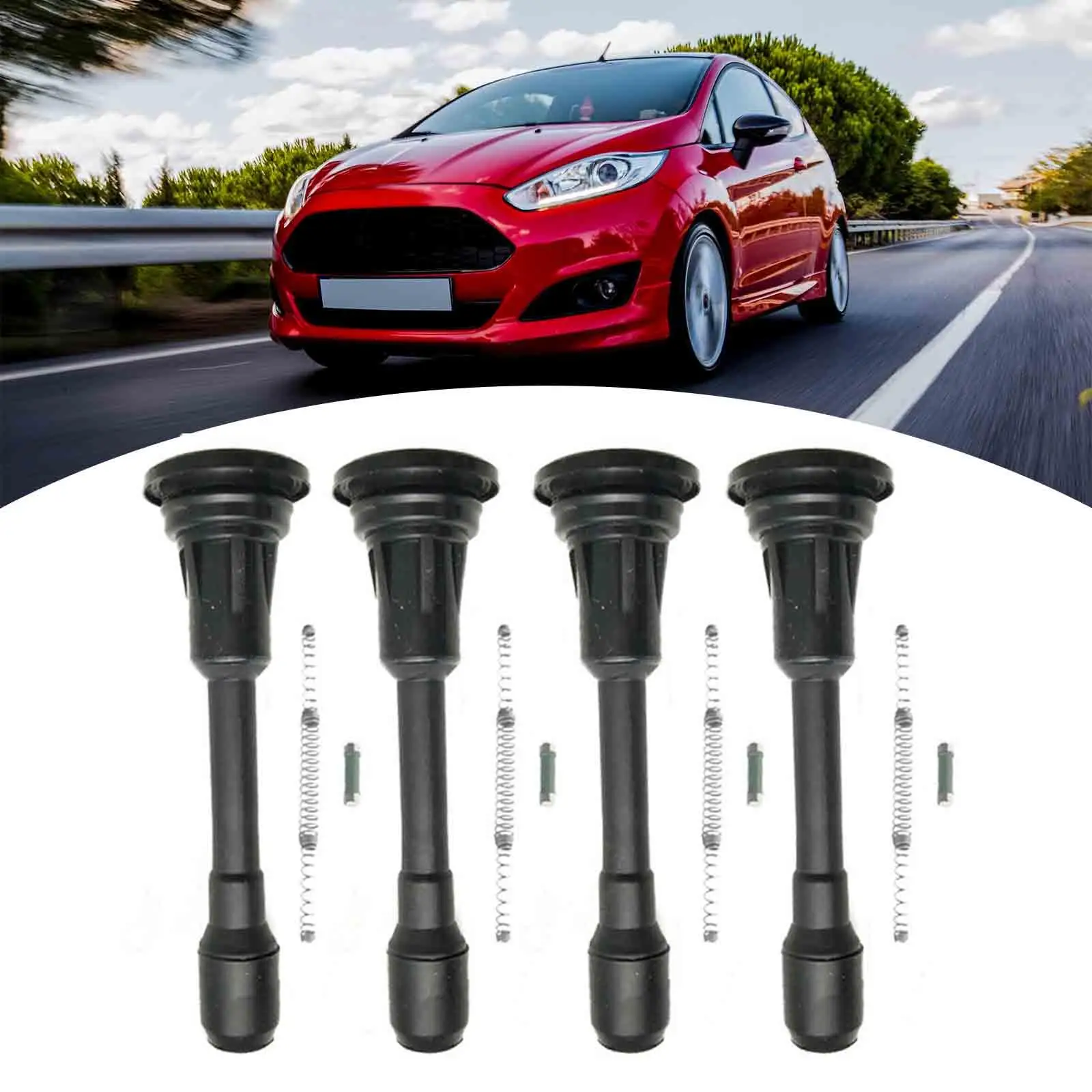 

4x замена катушки зажигания с индукционной пружиной зажигания, черная, устойчивая к высоким температурам 22448-ja00A для Nissan Altima