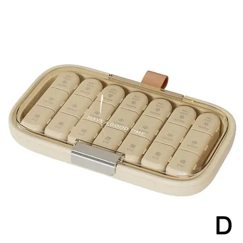 Портативный контейнер для таблеток 3 раза в день, 7-дневный Органайзер, контейнер для хранения лекарств, контейнер для таблеток с еженедельным отсеком
