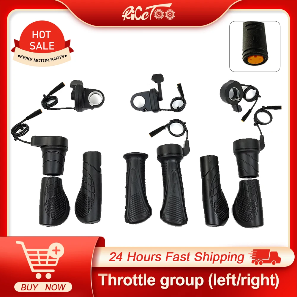 

Electric Bike Throttle 130X Finger Thumb 76X Half-twisted 20X Full-twisted 12V-72V 3pin Bicycle Accessories For Bafang