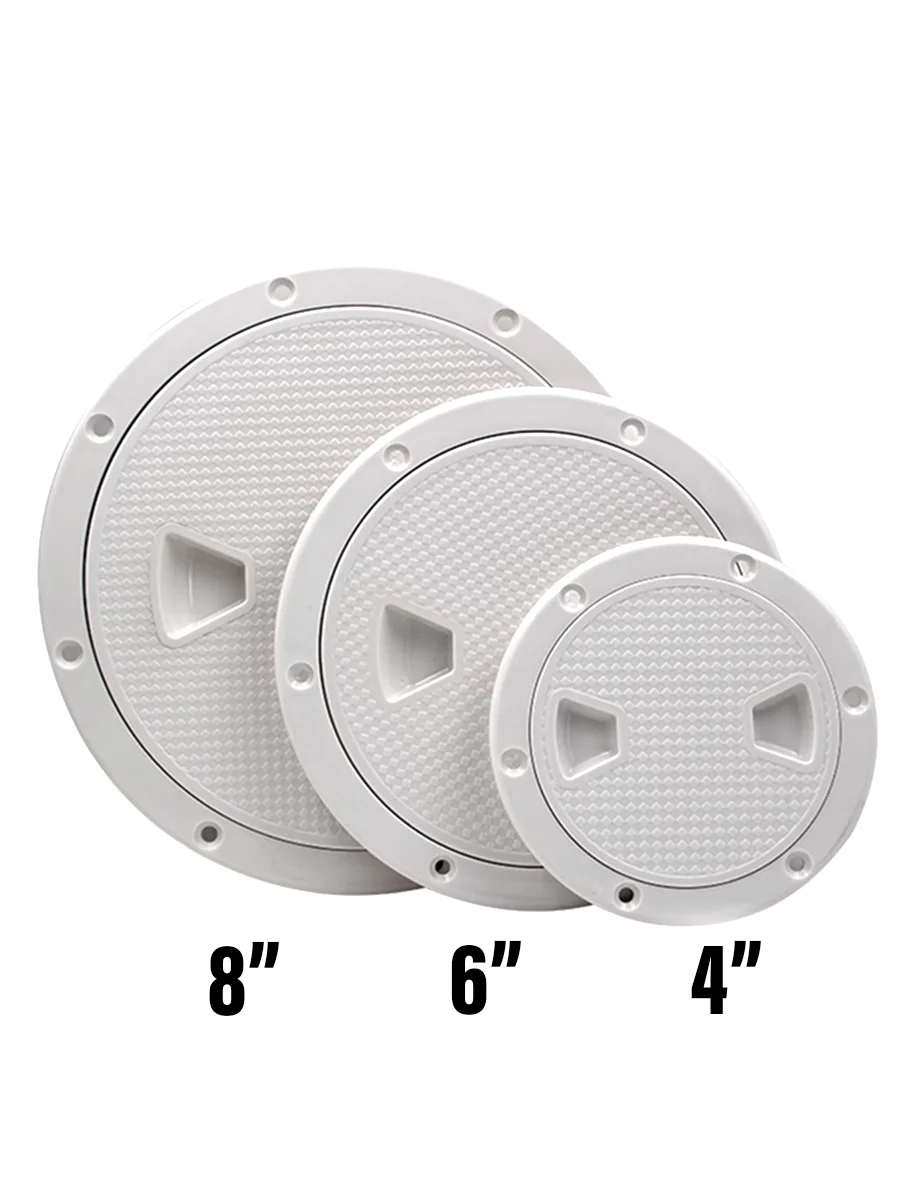 

Hatch Cover ABS Round Deck Inspection Plate White Boat Screw Out Deck Inspection Plate For RV Yacht Marine Boat 4 6 8 inches