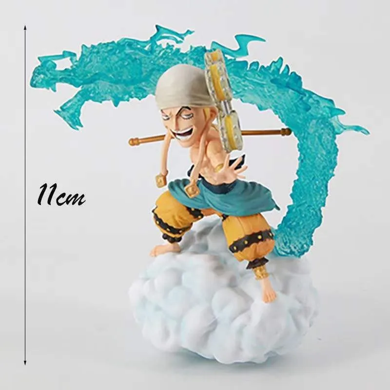 Anime One Piece GK Small Version God of Thunder Enel Figure Desktop Decoration Car Model Ornament Doll Eneru Figure Kawaii Toys images - 6