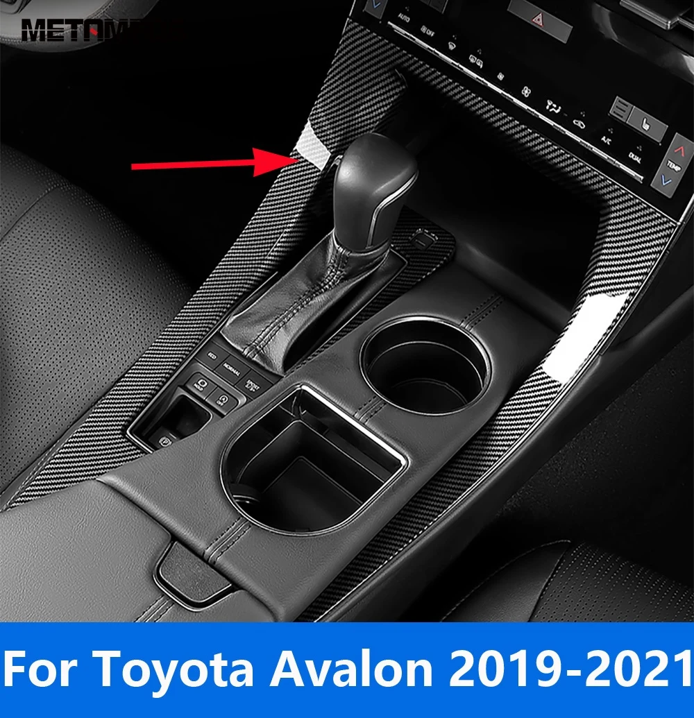 

Center Console Gear Shift Box Cover Trim For Toyota Avalon 2019 2020 2021 Carbon Fiber Decoration Frame Accessories Car Styling