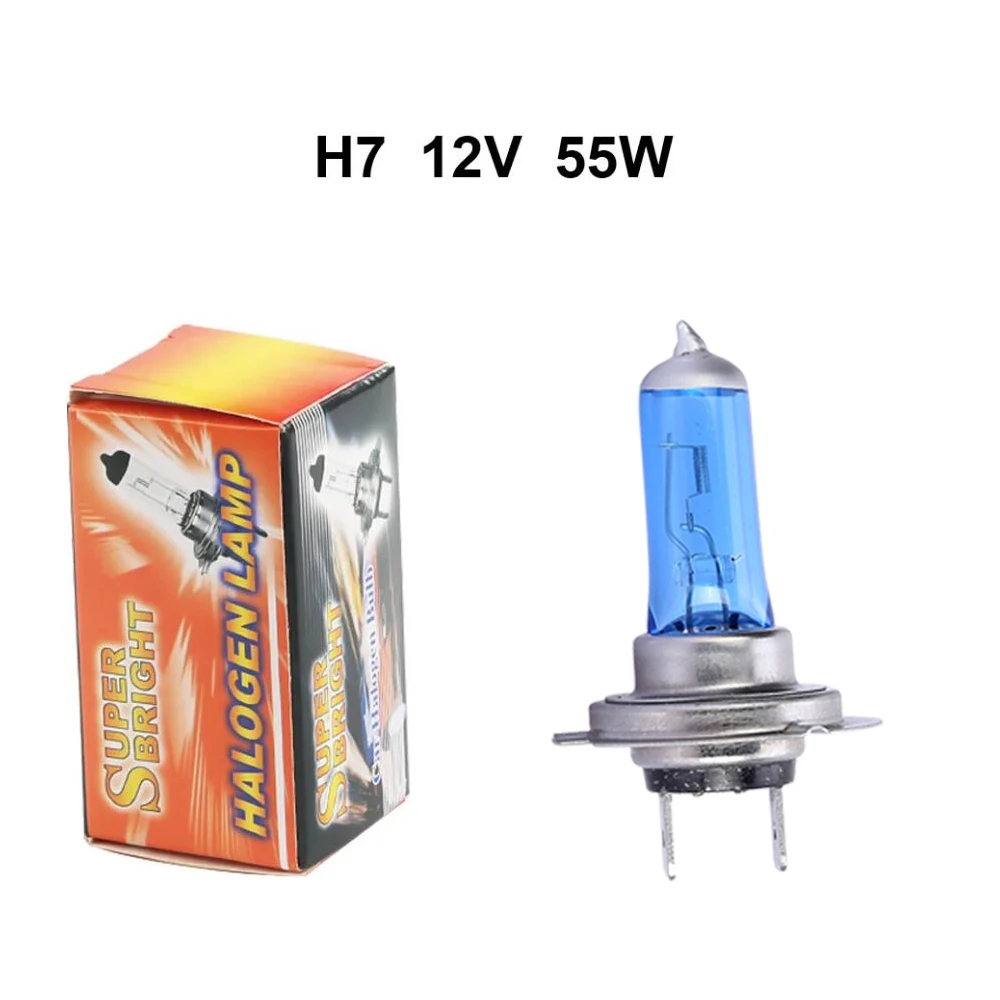 

H7 55W Auto Halogen Low Beam Light Bulbs Auto HeadLight Bulb 5500-6000K 12V Parking H7 Car Styling For Volvo BMW Audi Benz