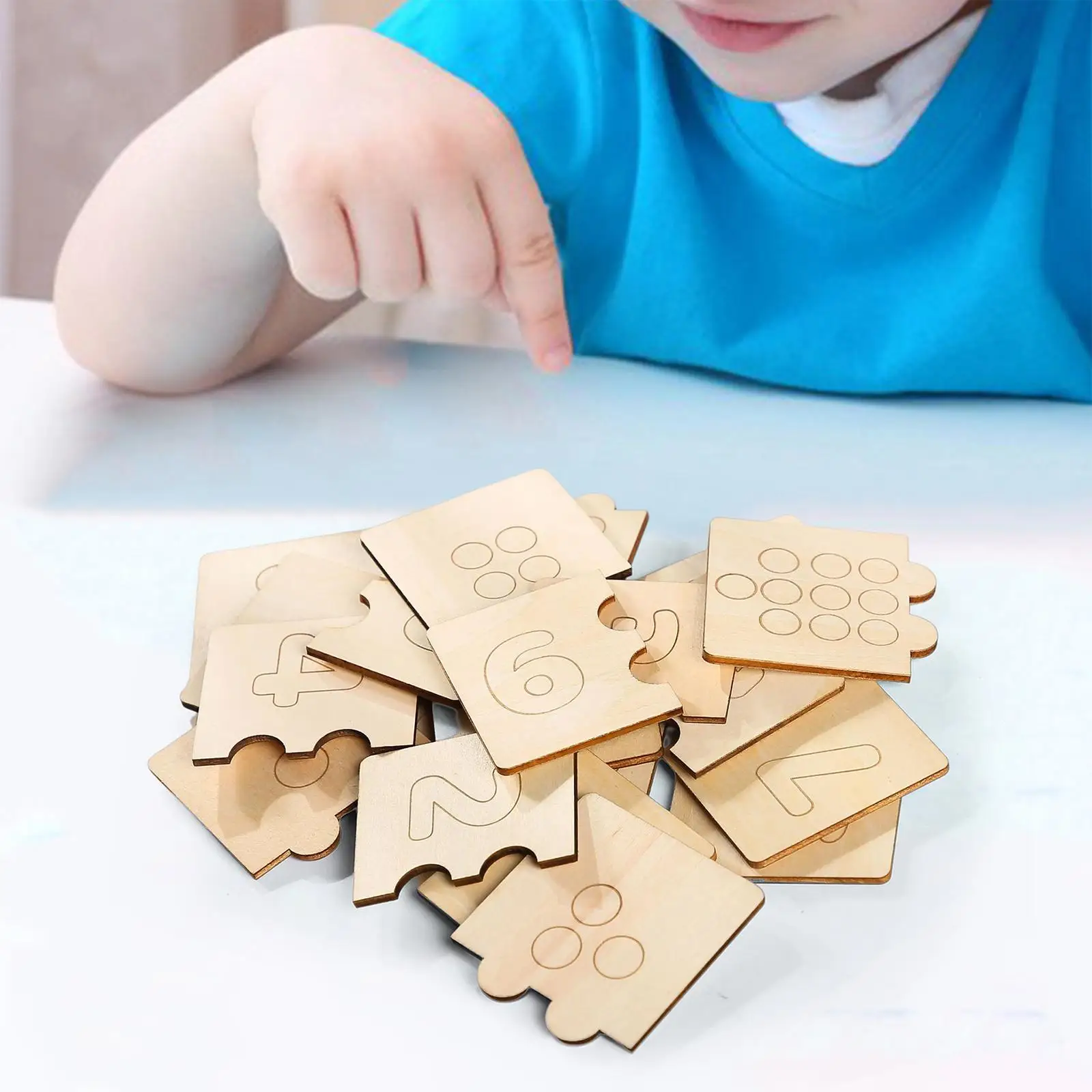 

Wooden Jigsaw Puzzle Pairing Games Building Toy Developmental Early Educational Toys for Children Toddlers Kids Birthday Gifts