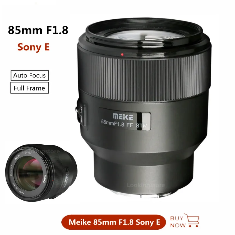 

Meike 85 мм F1.8 Автофокус AF Средний телефото STM шаговый двигатель портретный объектив с полной рамкой для Sony E-Mount Cameras A7 A7R A74
