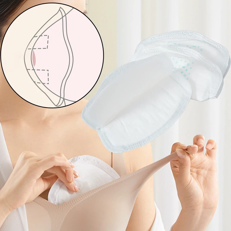 

1pair=2pcs Three-Layer Fiber Ultra-Fine Waterproof Breathable Breast Pad Anti-Overflow Maternity Care Pad Baby Feeding