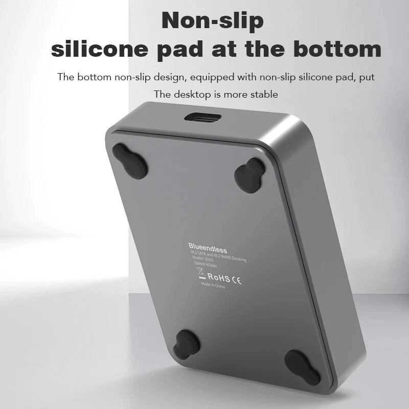 Док-станция для жесткого диска M.2 NVMe SATA SSD 10 Гбит/с HDD Docking Station Case 10Gbps Enclosure External for PC