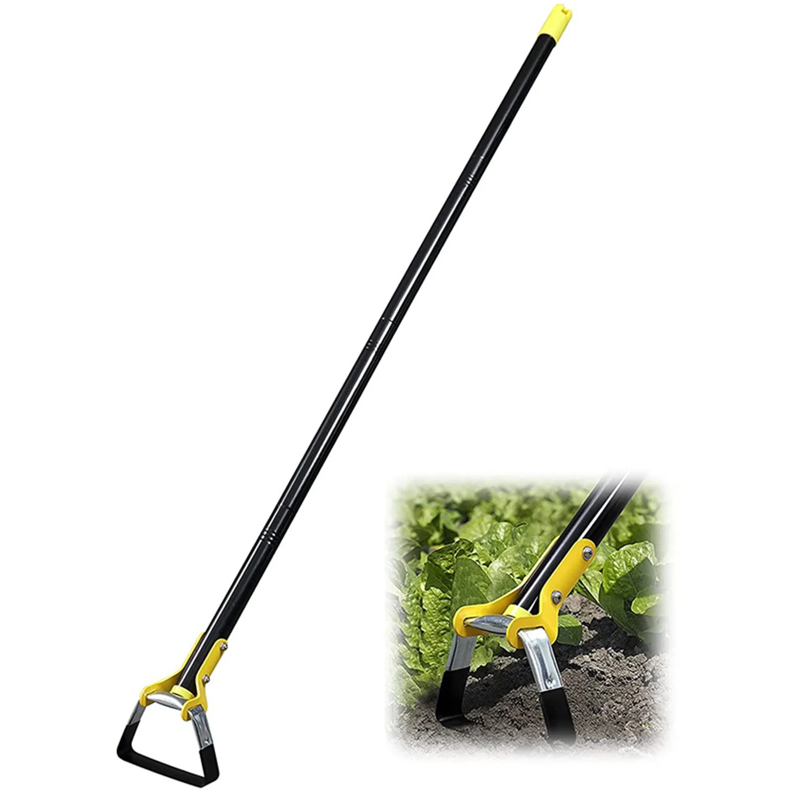 Садовая мотыга для садоводства, длинная ручка для прополки, регулируемая петля для садоводства