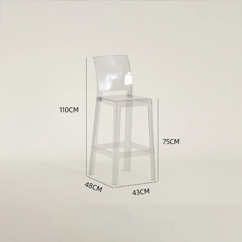 Эргономичный обеденный стул прозрачный декоративный модульный пластиковый