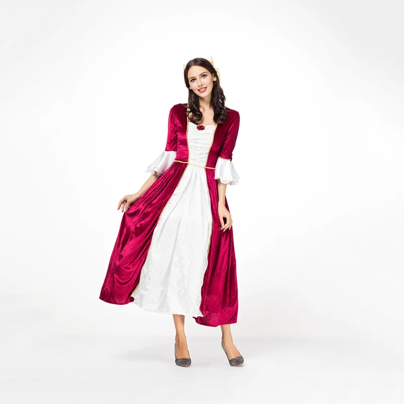 

Eurpoen Princess Costume Dress Adult Women Chrestmas New Year Party Fancy Outfit