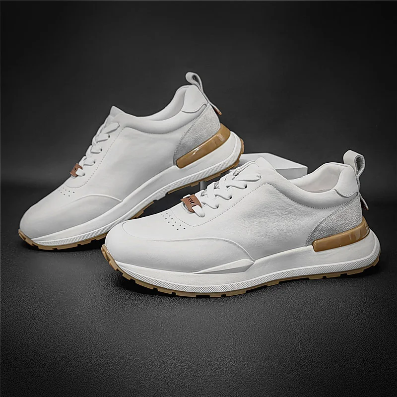 

Туфли мужские из натуральной кожи, роскошная Брендовая обувь Forrest Gump, маленькие, толстая подошва, красные