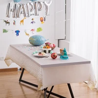 1pcs 137x274cm plastic tablecloth dust proof waterproof oil proof table cover cloth for birthday childrens party