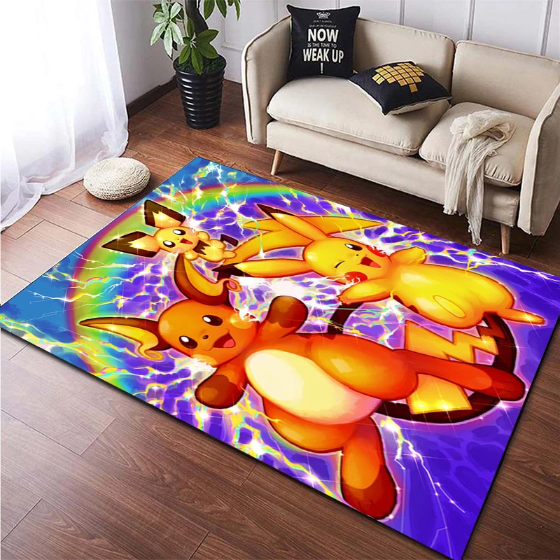 

P-Pokemon Rugs Fashion Printing Anime Cartoon Living Room Bedroom Large Area Soft Carpet Home Children's Room Floor Picnic Mat